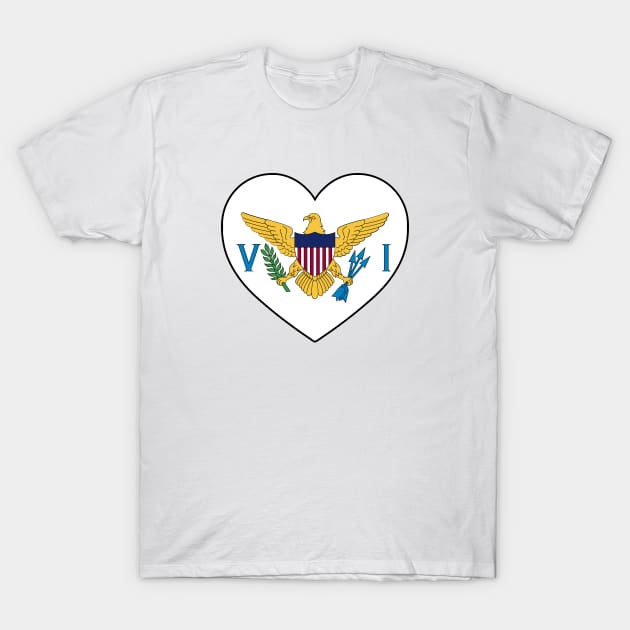 Heart - US Virgin Islands T-Shirt by Tridaak